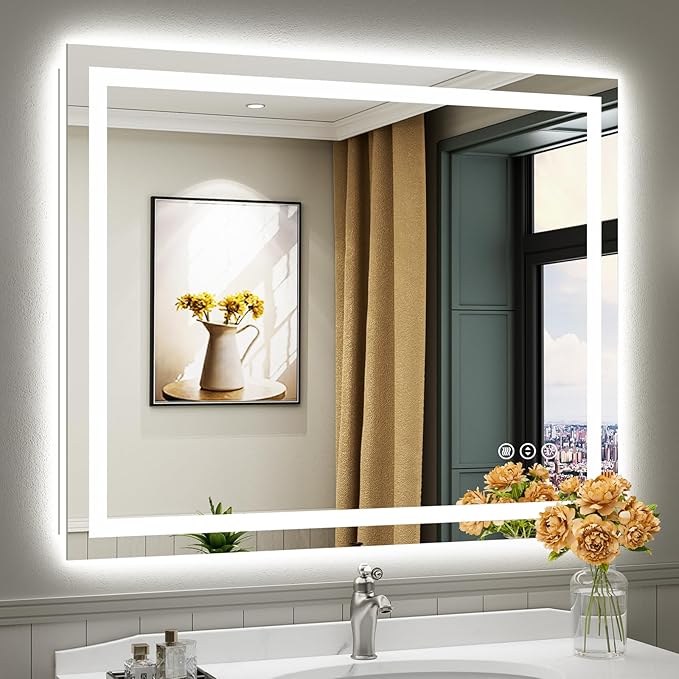 Briivue 44x36 Inch LED Bathroom Mirror by Briivuemodernmirrors