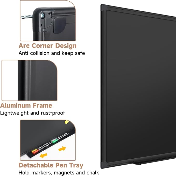 SELEAD Double-Sided Magnetic Chalkboard 48 x 24 Inches - Image 6