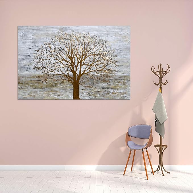 Yihui Arts Hand Painted Abstract Tree Painting - Image 9