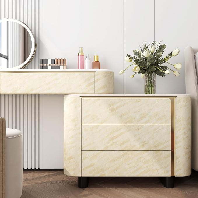 ReWallpaper 30inx16.5ft Beige Wallpaper Peel and Stick Modern Velvet Flocked - Image 3
