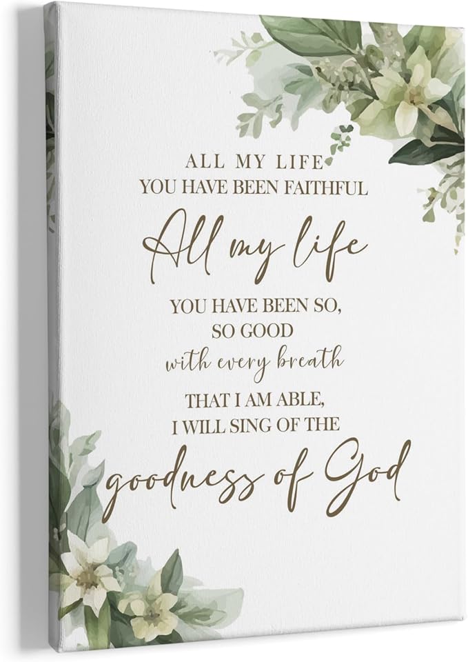 HIWX Christian Wall Decor, All My Life You Have Been Faithful Bible Verse by HIWX