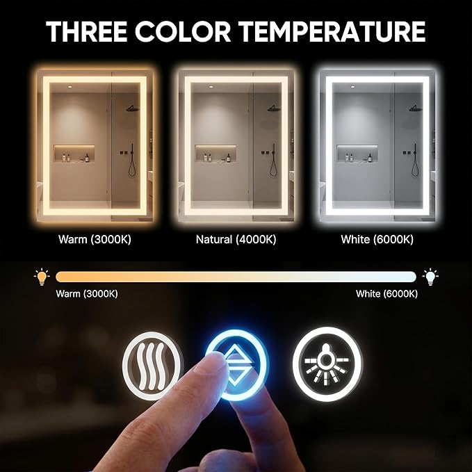 Antok 32"x 48" LED Bathroom Mirror - Image 4