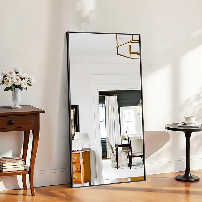 KOCUUY Bathroom Mirror, 30x60 Inch Large Black Mirrors - Image 5