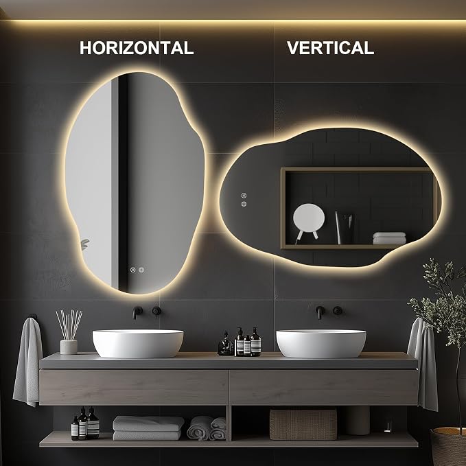 Asymmetrical LED Bathroom Mirror - Image 6