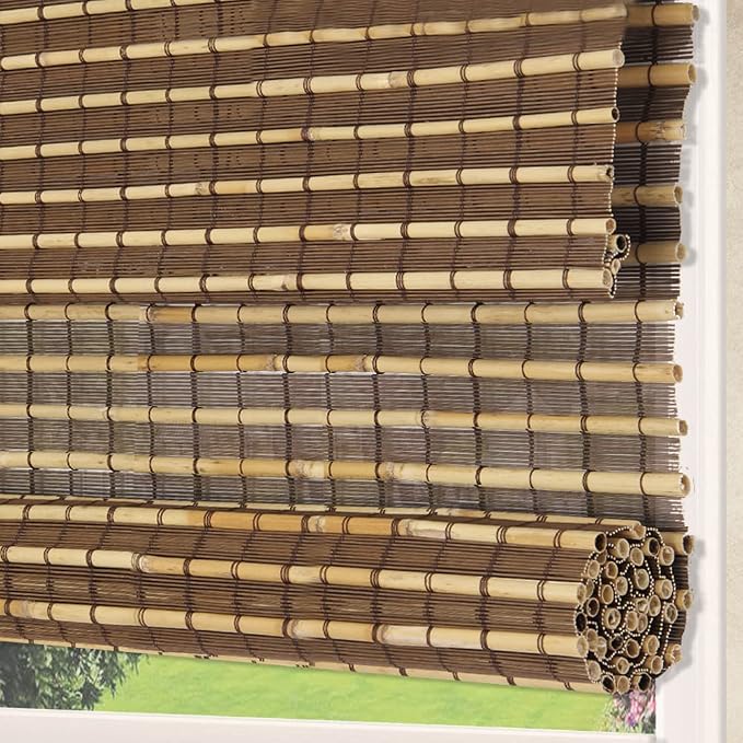 Letau No Drill No Tools Cordless Wood Window Shades Blinds, Bamboo Light - Image 4