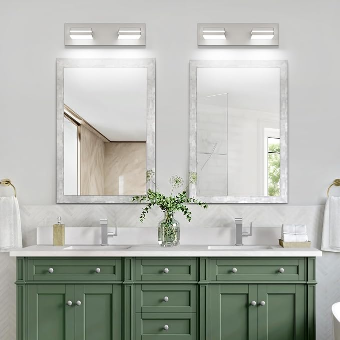 SineRise LED Modern Bathroom Vanity Light Fixtures, Brushed Nickel Modern - Image 8