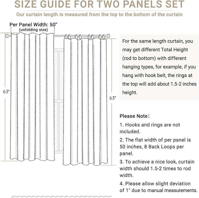 100% Blackout Shield Linen Blackout Curtains - Image 8