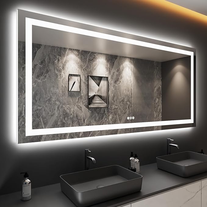 LOAAO 84"X40" LED Bathroom Mirror by LOAAO