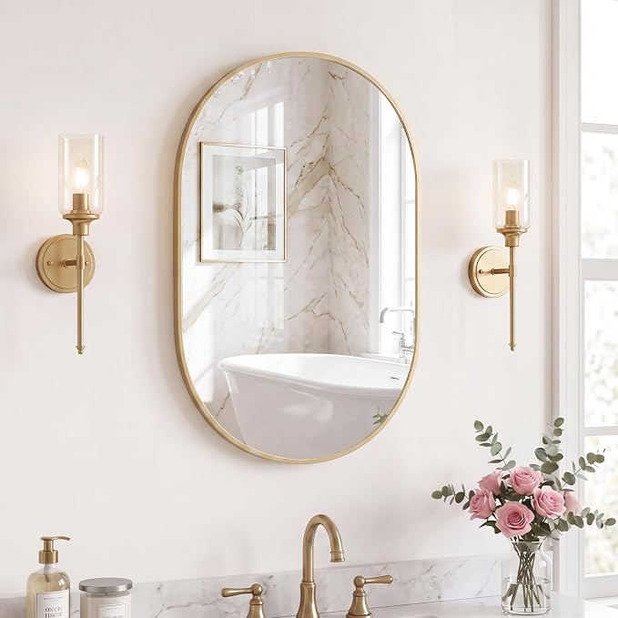 Sweetcrispy 20" x 30" Gold Bathroom Mirror - Image 4