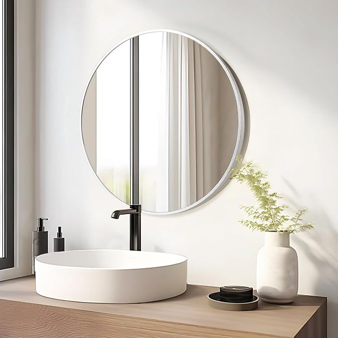 Fabuday Silver Round Mirror 28 Inch - Image 4