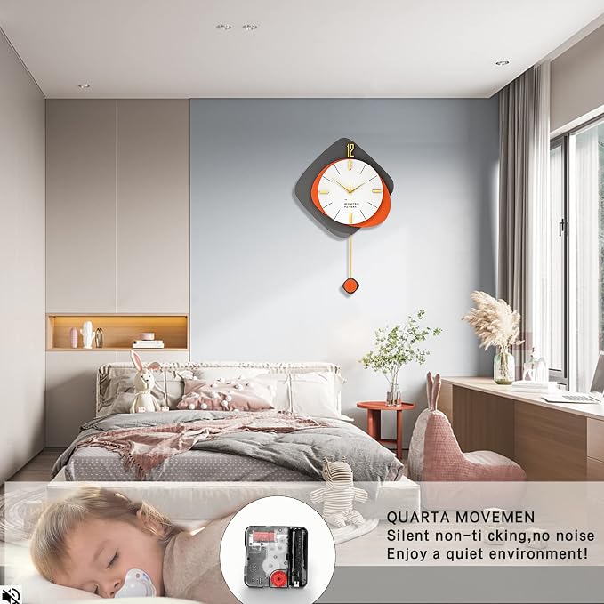 FLEBLE Large Wall Clocks for Living Room Decor Big Modern Decortive Wall Clock - Image 4