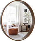WallBeyond Circle Mirror with Wood Frame by WallBeyond