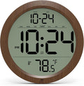 Digital Wall Clock with Date, Indoor Temperature, Battery-Operated Digital Clock by DigitalClocks