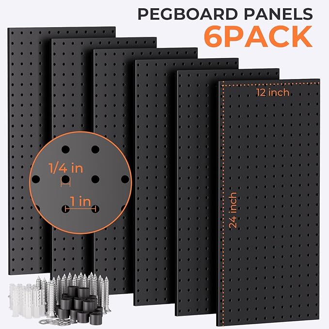 INCLY 48x36 Inch Metal Peg Board Kit - Image 3