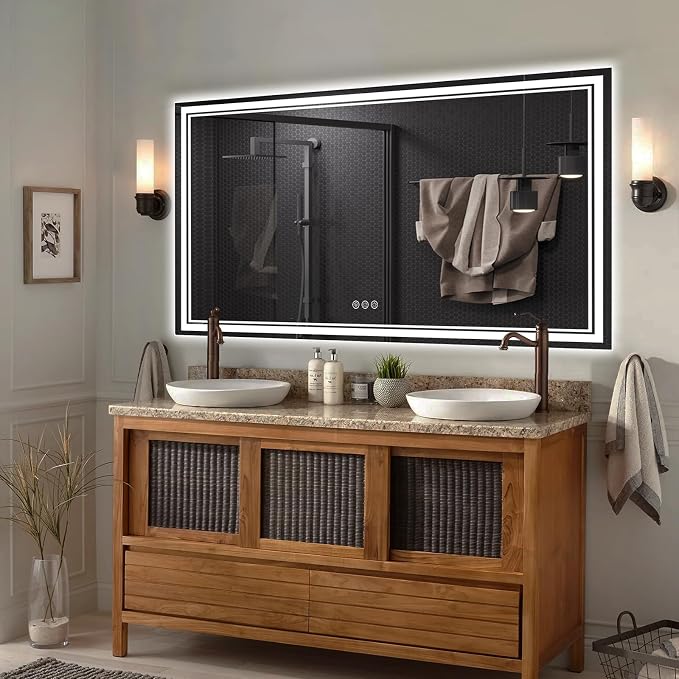 Ratsamee 60x40 Inch LED Bathroom Mirror - Image 2