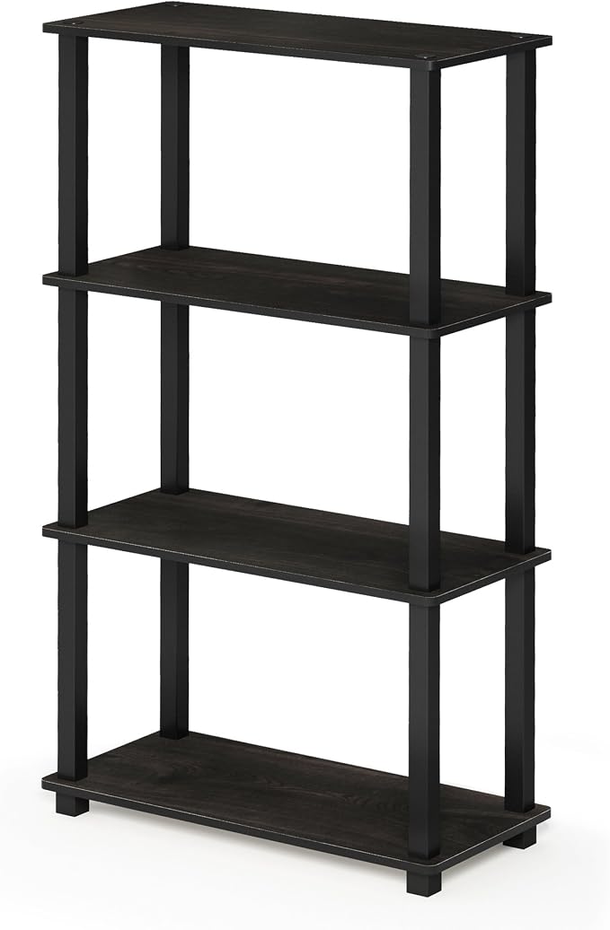 Furinno TURN-S-TUBE Storage Shelves, 4-Tier Book Shelf, Corner Shelf, Toolless - Image 5