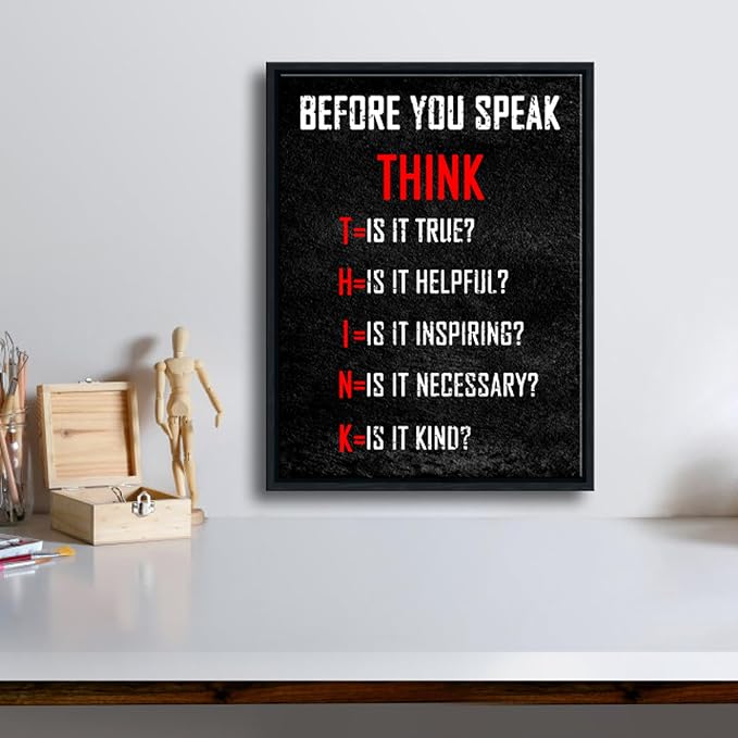 Pyradecor Black Framed Wall Art Inspirational Poster Canvas Prints Motivational - Image 4
