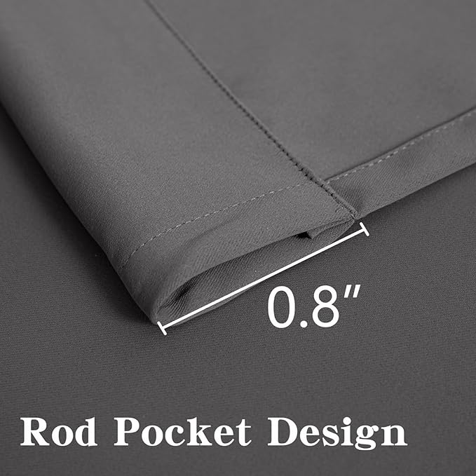 IGEMAEVE Blackout Curtains 108 Inch Length 2 Panels Set, Rod Pocket Energy - Image 3