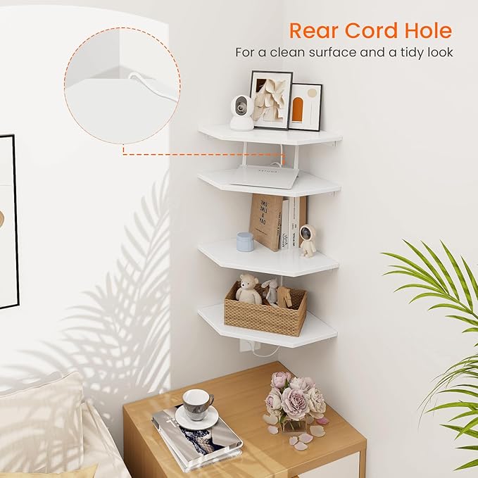 Homode Corner Wall Shelf, Corner Shelf Floating - Image 3