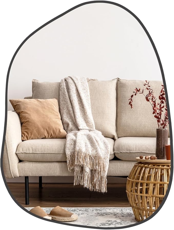 PERFNIQUE Irregular Wall Mirror Asymmetrical Mirror, Decorative Modern Wall by PERFNIQUE