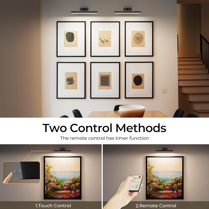 Picture Lights for Wall, Battery Operated Picture Light 16in Gallery Light for - Image 6