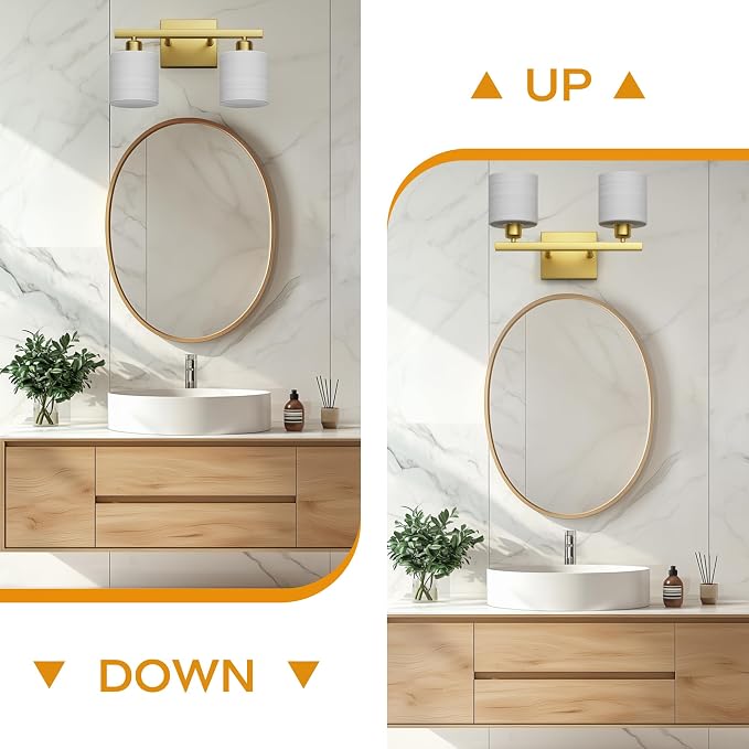 PARTPHONER Bathroom Light Fixtures, Bathroom Lighting Fixtures Over Mirror - Image 7