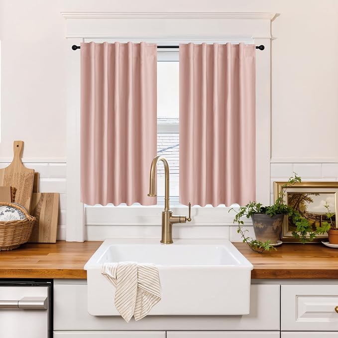 RYB HOME 100% Blackout Short Curtains by RYBHOME