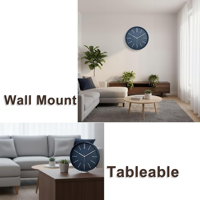 zyzamay Modern Wall Clock, 12 Inch Round Bright Colorful 3D Wall Clocks - Image 2