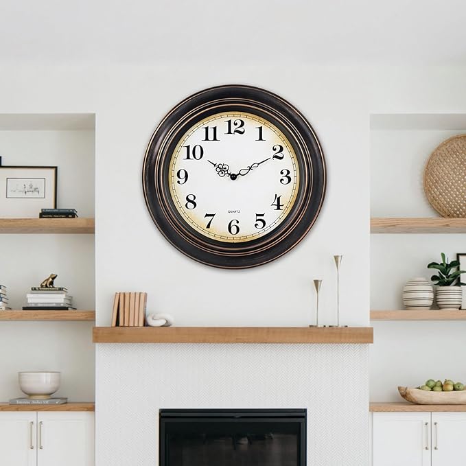 Yoiolclc 18 Inch Retro Large Wall Clock - Image 3