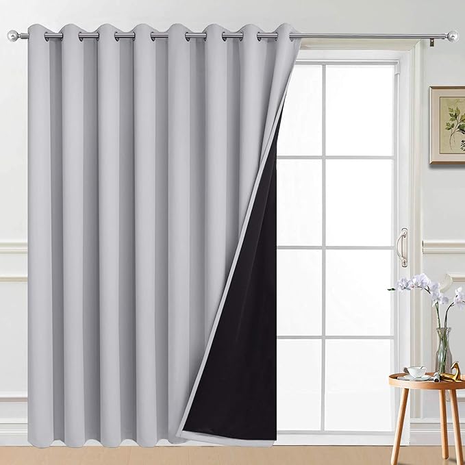 Yakamok 100% Blackout Extra Wide Thermal Insulated Curtains, Total Shade Patio by Yakamok