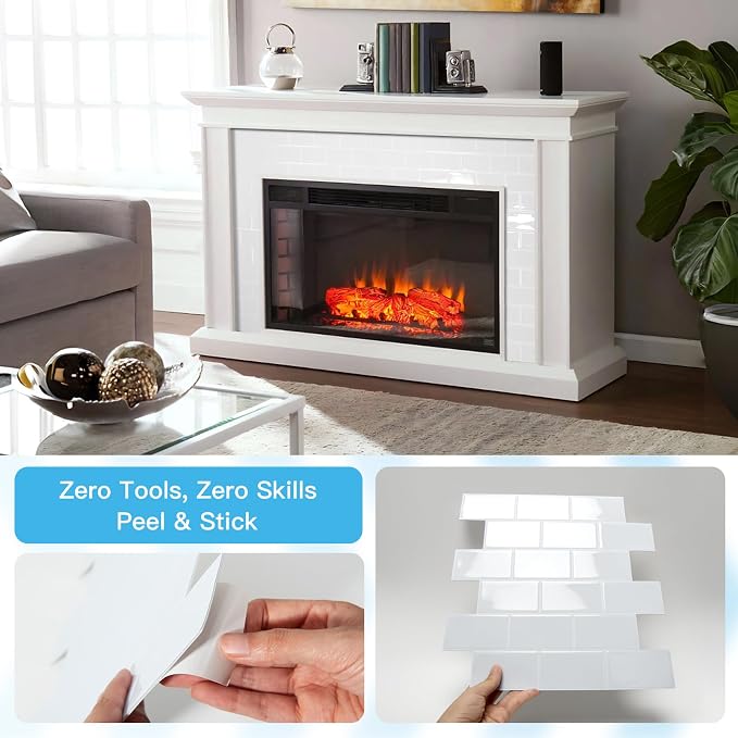 Art3d Peel and Stick Backsplash Tiles – 12"x12" White Washed Thicker Design - Image 8