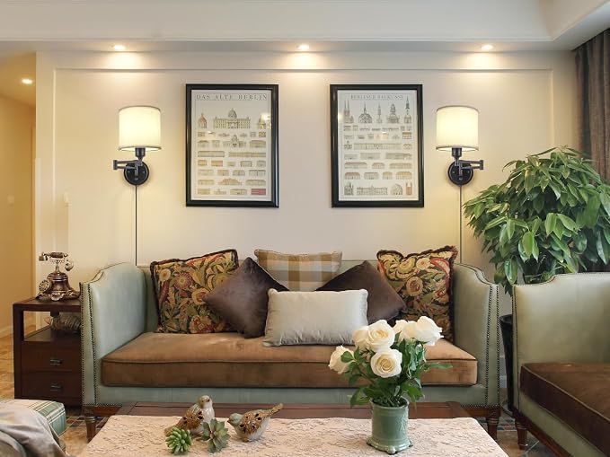 Plug in Wall Sconces with Remote Control, Dimming 10%-100% & Adjustable Colors - Image 9