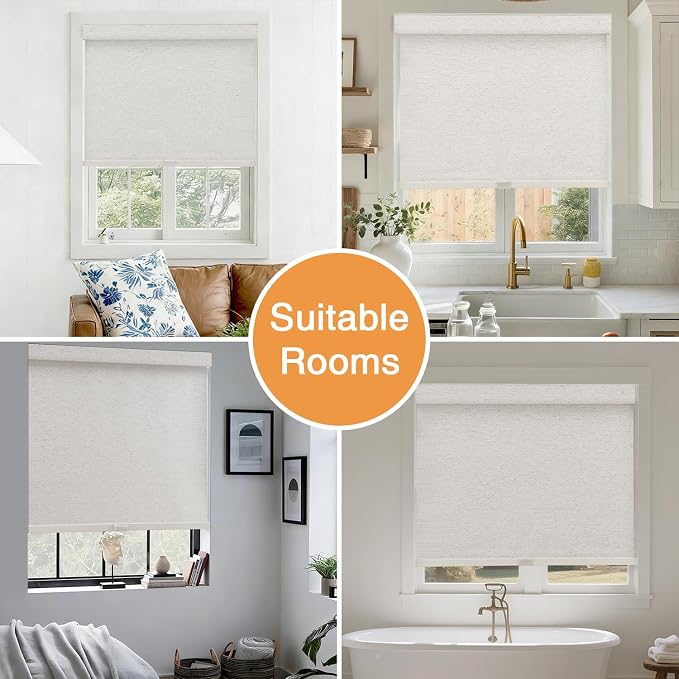 AOSKY No Drill Cordless Blackout Roller Shades - Image 8