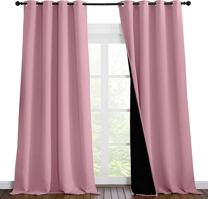 NICETOWN 100% Blackout Blinds, 52 inches x 120 inches, Laundry Room Decor by NICETOWN