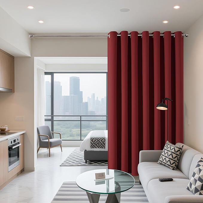 Joydeco Blackout Patio Sliding Door Curtains 84 Inches Long, Grommet Privacy - Image 2