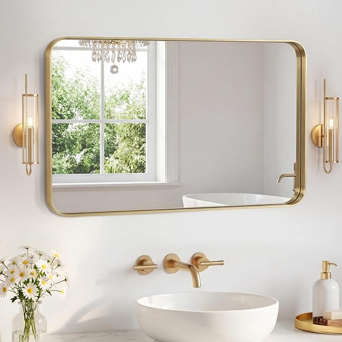 NEWBULIG 24X36 Inch Bathroom Mirror by NEWBULIG