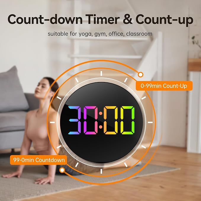 JALL 10" Large Digital Wall Clock - Image 4