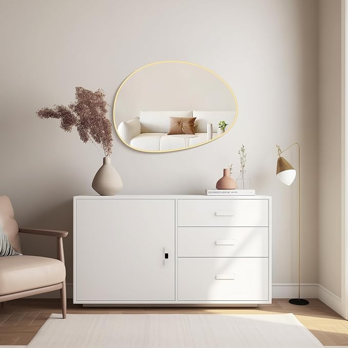 WallBeyond Irregular Wall Mirror, Asymmetrical Mirror Wall Mounted - Image 4