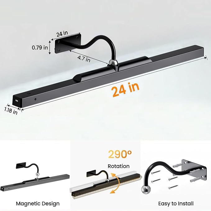2 Pack Lights for Pictures on Wall Black - Image 7