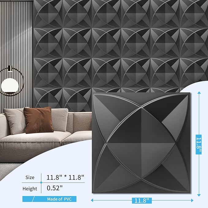 Art3d Decorative Textured PVC 3D Wall Panels - Image 3