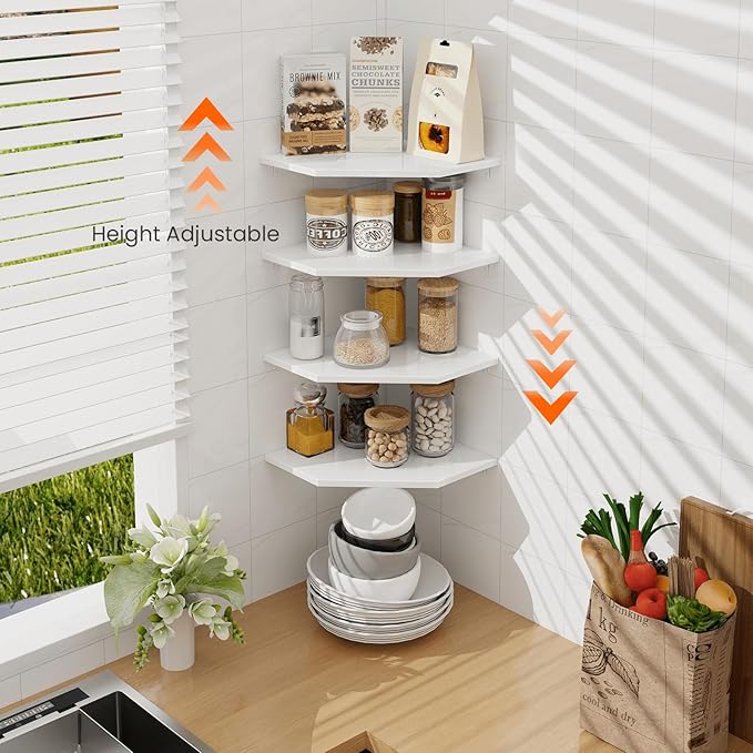 Homode Corner Wall Shelf, Corner Shelf Floating - Image 5