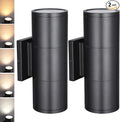 LEONLITE 12 Inch 5CCT LED Cylinder Up Down Wall Light Outdoor, 120-277V by LEONLITE