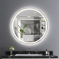 Itrue 36 Inch LED Bathroom Round Mirror, Adjustable Color Temp & Brightness by Villacola