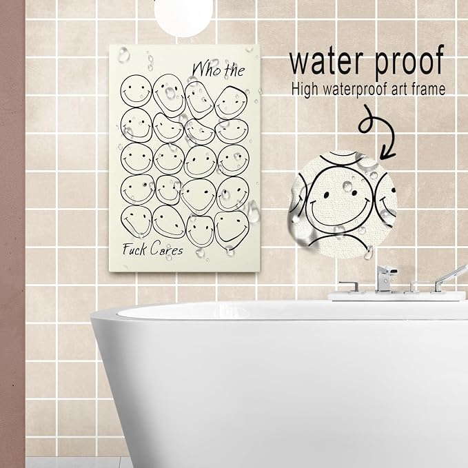 DIHSIEG Inspirational Canvas Wall Art funny bathroom wall art Print Poster - Image 3