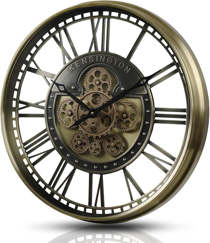 CLXEAST 21 Inch Large Moving Gears Wall Clock - Image 8