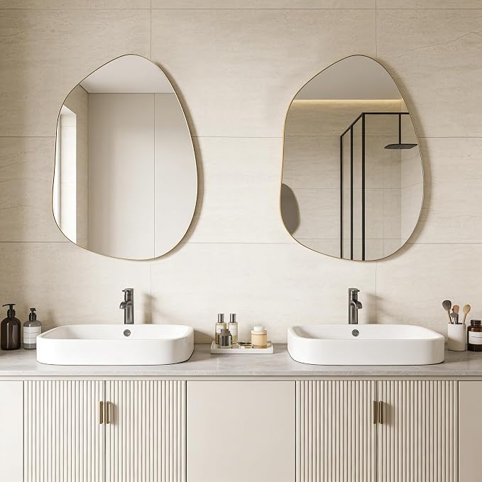 Irregular Wall Mirror Asymmetrical Mirror, Decorative Modern Mirror, Tempered - Image 9