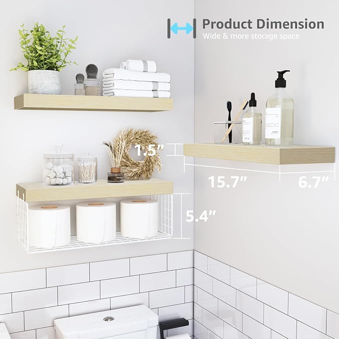 QEEIG Bathroom Shelves Over Toilet - Image 3
