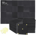 Focusound 50 Pack Acoustic Foam Panels 1" x 12" x 12" Sound Proof Foam Panles by Focusound