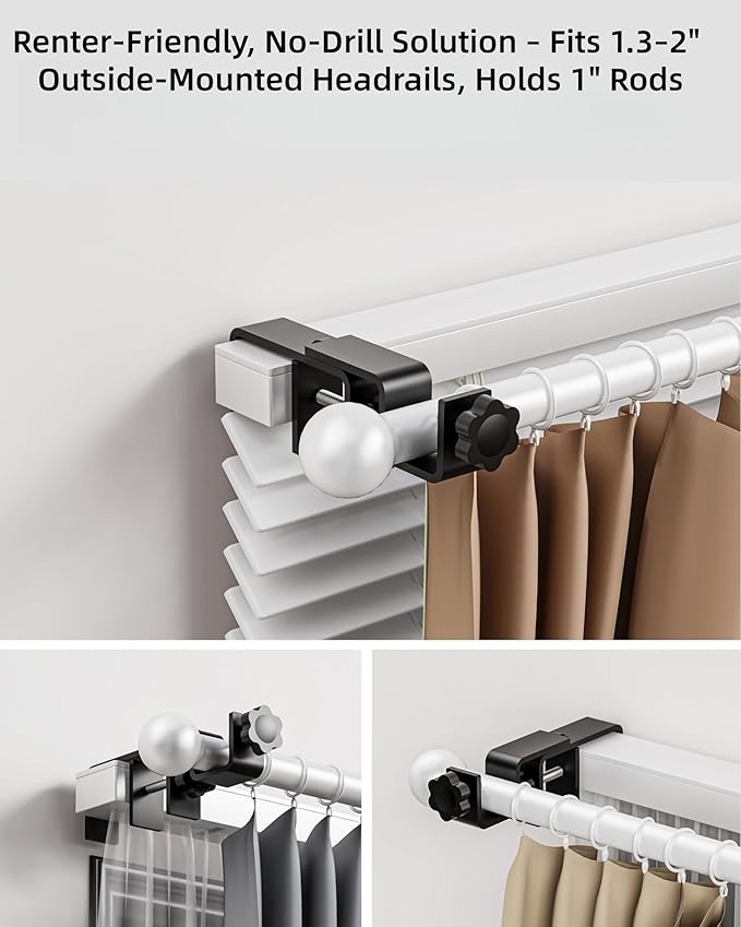 Over-Blinds Curtain Rod Brackets - Image 2