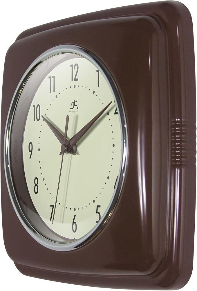 Infinity Instruments Square Retro Wall Clock - Image 3